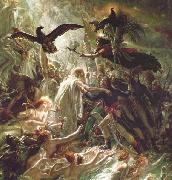 Girodet-Trioson, Anne-Louis Ossian receiving the Ghosts of the French Heroes USA oil painting artist